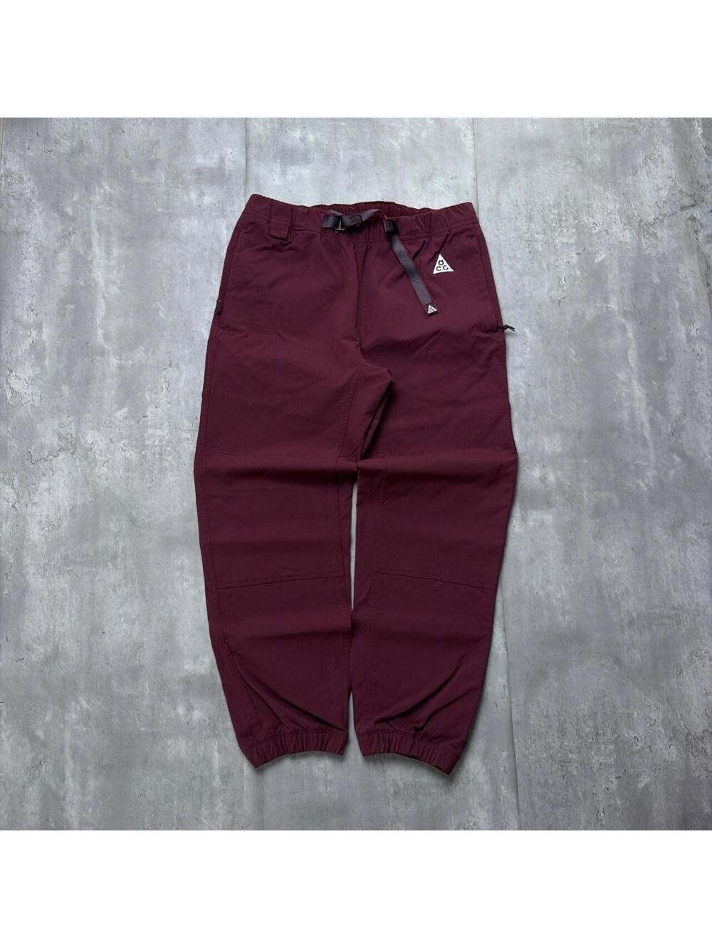 Y2K Burgundy Nike ACG Cuffed Capri Track Pants